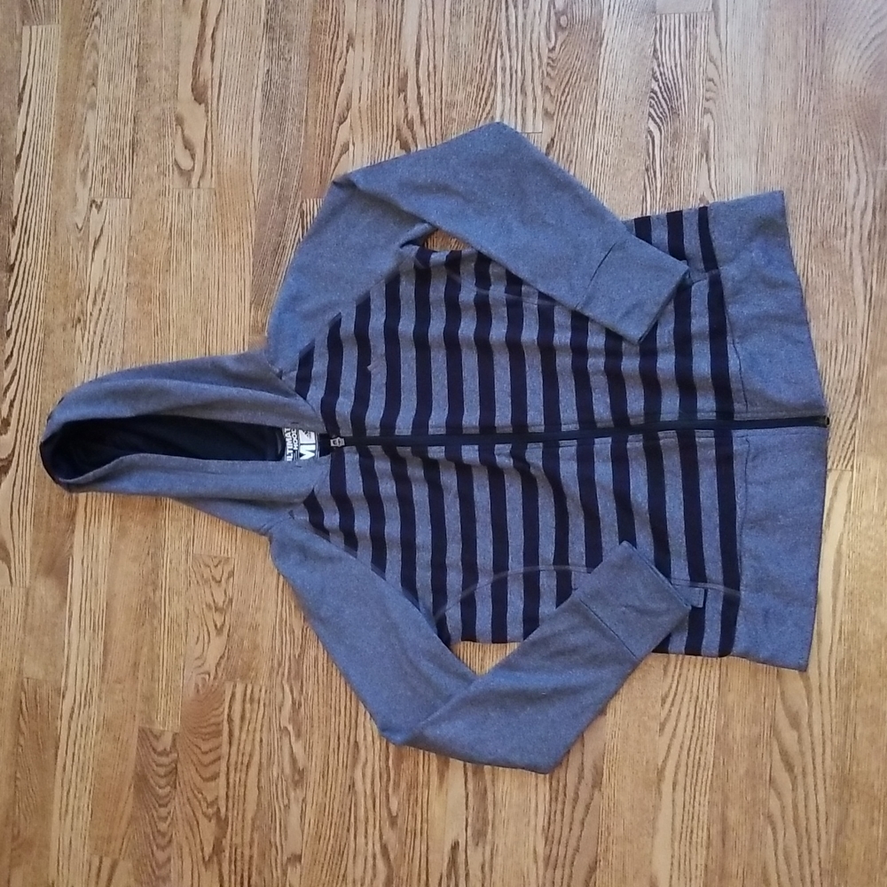 (M) Adidas Striped Zip Up Ultimate Hoodie Athleisure ClimaWarm Cozy
